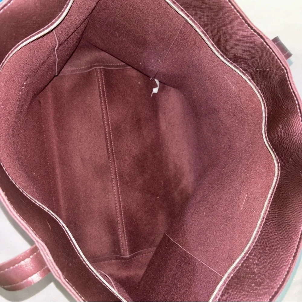Bath & Body Works Metallic Burgundy Tote Bag